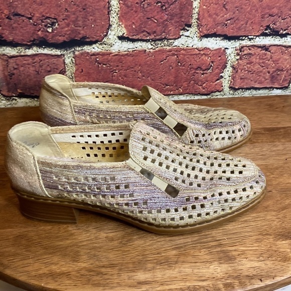 Rieker Anti-stress Slip On Mesh Neutral Perforated Loafers Size 6 - Picture 4 of 16